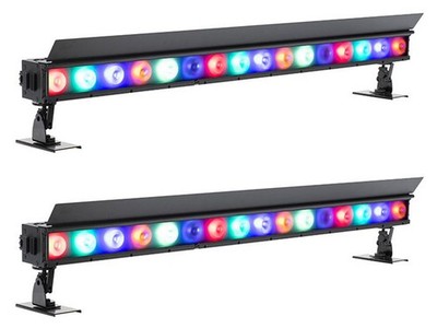 (2) American DJ ElectraPix Bar 16 Wireless DMX RGBAL+UV Outdoor Light Strip Bars