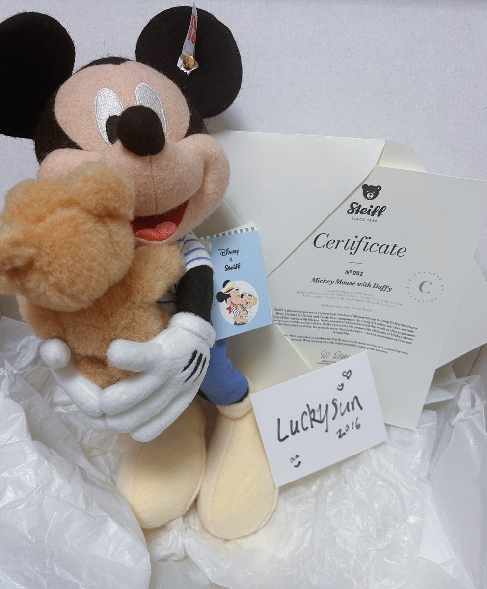 Disney X Steiff Mickey Mouse and Duffy Wool Motable Bear Limited