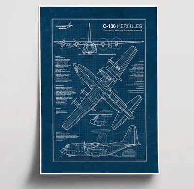 C-130 ポスター Amazon.com: GREATBIGCANVAS C130 Hercules Aircraft Taxi Out for a