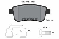 Textar Bremsbelagsatz, Scheibenbremse 2482001 FüR Renault