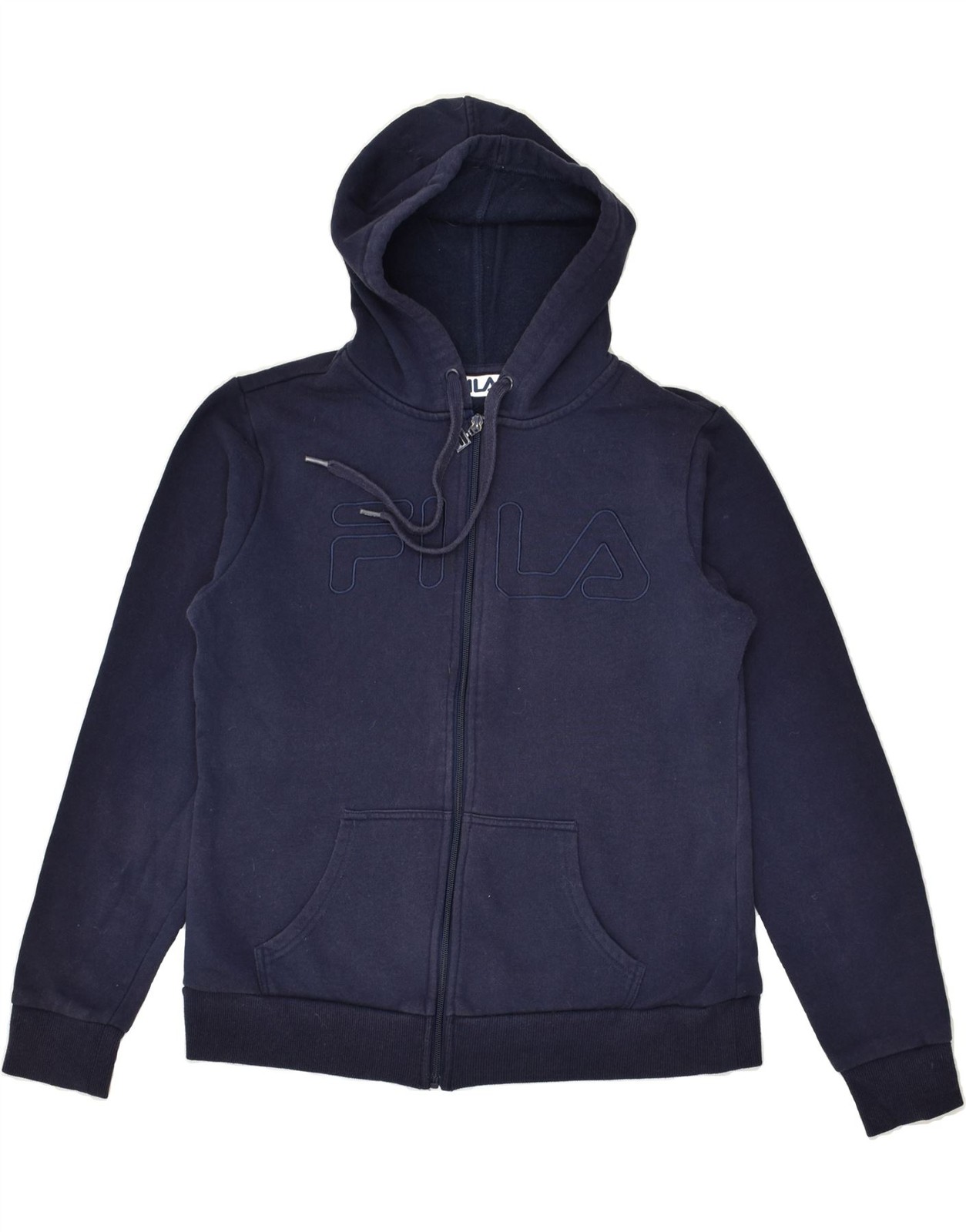 FILA Felpa donna con cappuccio e zip UK 18 XL blu navy cotone BE07