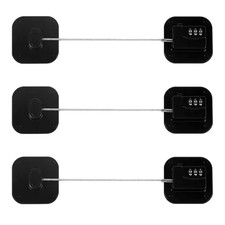 Black Refrigerator Lock, Heavy Duty Fridge Lock, Safety Lock, Combination Lock f