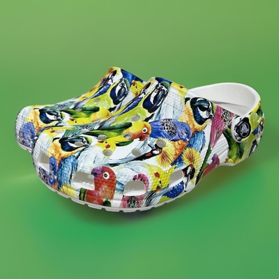 Crocs ISLAND ESCAPE Size M7/W9 Multicolor Parrot Print Classic
