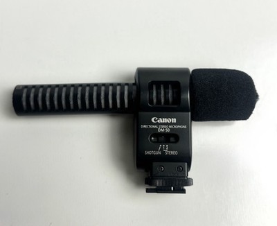 Canon DM-50 Directional Stereo Shotgun Microphone With Mic Cover Foam Windscreen