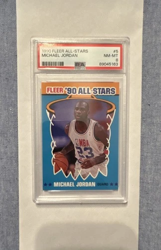 1990-91 Fleer All-Stars Michael Jordan #5 - PSA 8 - Chicago Bulls