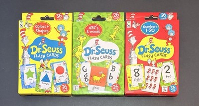 Dr. Seuss - Flash Cards - 2020 - Lot of 3 - ABC's/COLORS/NUMBERS - NEW!!