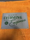 Box2-#11-VINTAGE LYCOMING ENGINES PORCELAIN SIGN DEALERSHIP GAS STATION NOS