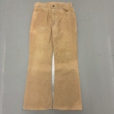 Vintage 70s Levi's 646 Corduroy Flared Bell Bottoms Size 30x30 White Tab USA
