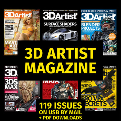 3D Artist Magazine 119 Issues CGI & VFX Archive on USB Flash Drive + bonus