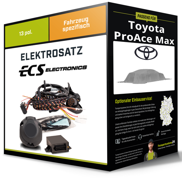 Elektrosatz 13-Pol Spezifisch für Toyota Proace Max 07.2024-Jetzt NEU Inkl. EBA-image