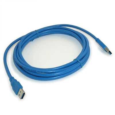 10ft USB 3.2 Gen 1 SUPERSPEED 5Gbps Type A Male to A Male Cable BLUE - Image 1 of 3