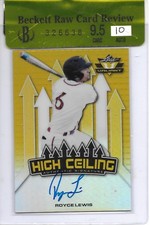 2017 Leaf Valiant ROYCE LEWIS GOLD PRIZM REFRACTOR AUTO RC /10 BGS 9.5 GEM MINT!