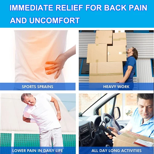 Back Support Brace Lower Back Pain with 4 Stays Belt Relief Breathable Air Mesh - Picture 18 of 28