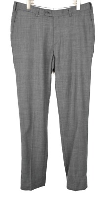 SUITSUPPLY Brescia Trousers Men's EU 51 Tapered Wool Pleated Zip