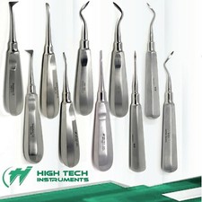 10 Pcs Dental Root Elevators Oral Surgery Luxating Tooth Loosening Extraction