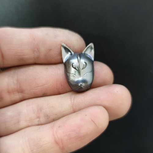 Pure copper fox mask pendant keychain pendant - Picture 10 of 10