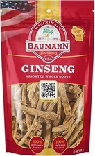 Baumann Wisconsin Ginseng 4oz Whole Roots 100 Natural Dried American Herb