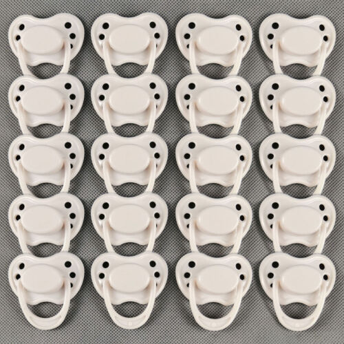 50PC White Magnetic Pacifier Nipple Soother for Reborn Dolls Kit DIY Accessories