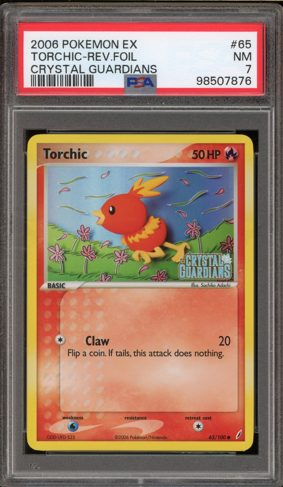 Pokemon Torchic EX Crystal Guardians Reverse Holo #65 PSA 7