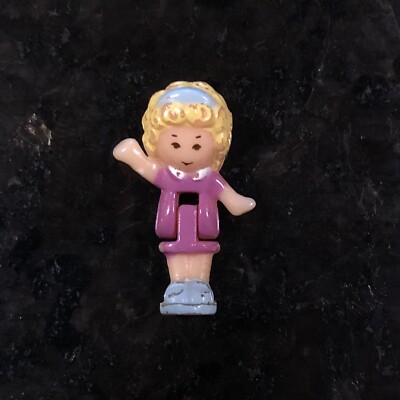Vintage 1992 Polly Pocket Stampin School Doll - Figure Only - Blonde