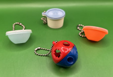 Vintage Lot of Five (5) Tupperware Bowls Lids Containers Shape-O-Toys Keychains