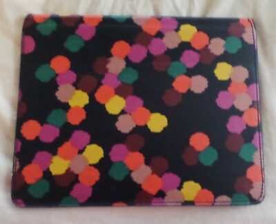 New w/ Tags Fossil Tablet IPAD Case Fits I Pad Mini Black Polka dot leather