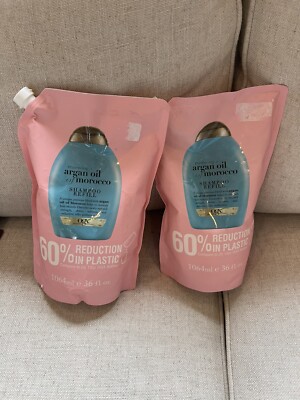 2 Argan Oil Of Morocco Shampoo Refill Pouch For Strong Healthy Hair 36Oz