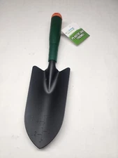 True Living Garden Handheld Metal Trowel - Green Plastic Grip - NEW