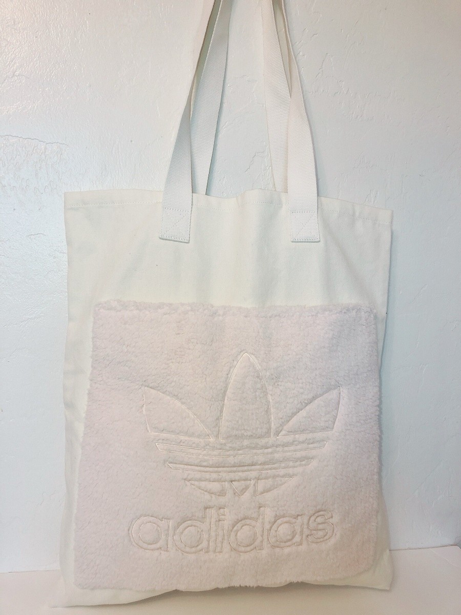 Adidas Extra Large Canvas Tote Bag with Fleece Pocket