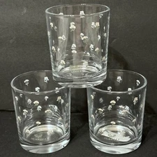 Set 3 Anthropologie 1CANOE2 Pollinators Short Juice Glass Little Lace Floral
