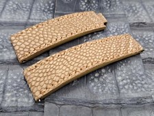 20mm/16mm Brushed Ostrich leg Leather Watch Band Exotic Leather
