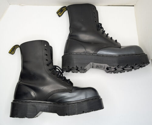 Vintage 1990er Doc Martens Made In England Air Wair Stahlkappe Damenstiefel – Größe 10,5 - Bild 13 von 16