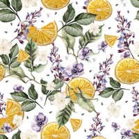 20 Servietten Scent Of Lemons Zitronen BläTter Blumen Mediterran Sommer 33X33Cm