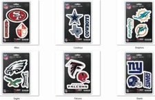 NFL Decals Set of 3 Sheet is 5 1/2" x 8" by Team ProMark -Select- Team Below