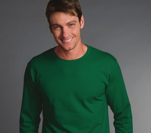 Yazbek Men's Heavy Weight (5.9-Ounce) Crew Neck Long Sleeve T-Shirt - (2-Pack) - Picture 2 of 5