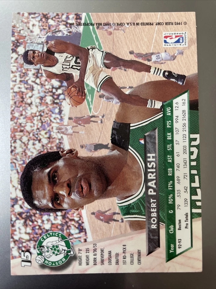 1993-94 Ultra Boston Celtics Basketball Card #15 Robert Parish - Image 2 of 2