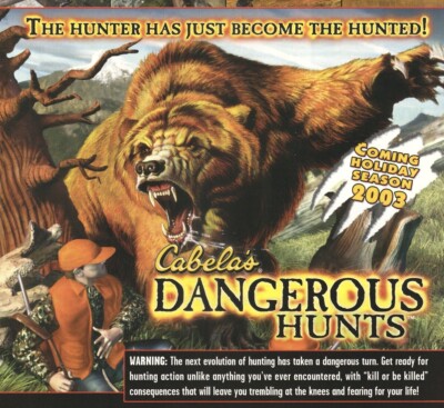 Vintage 2004 Cabela's Dangerous Hunts Original Xbox PS2 Print Ad 20x27cm GPM 185