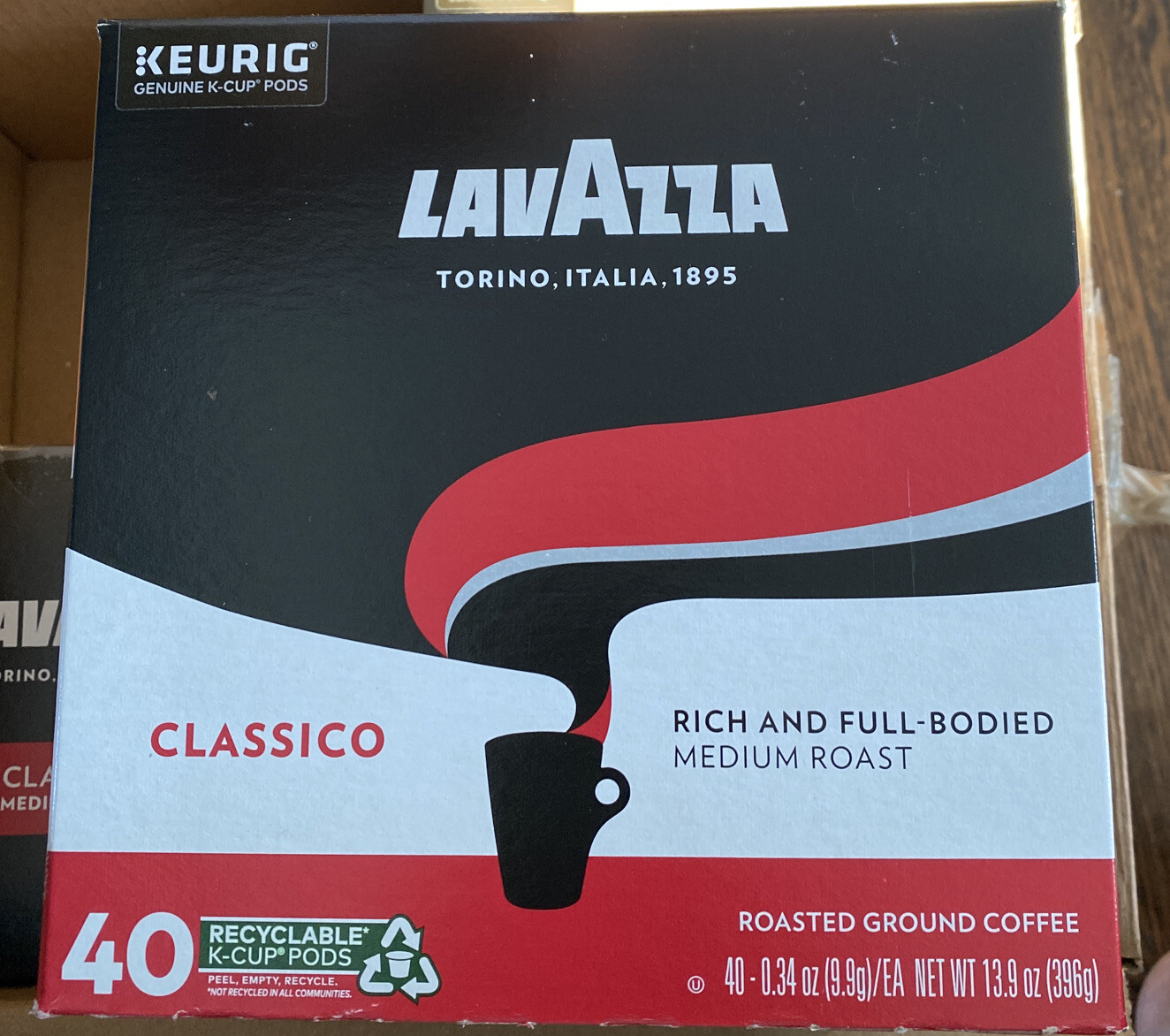 Lavazza Classico Medium Roast Coffee,  K-Cups, 40 Count, classico