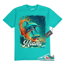 MD1 T Shirt Dunk Miami Low White Cosmic Clay Cactus Teal Orange Dolphin Aqua
