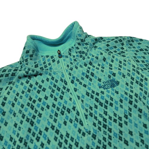The North Face Fleece Pullover Diamond Print Quarter Zip Women's Medium