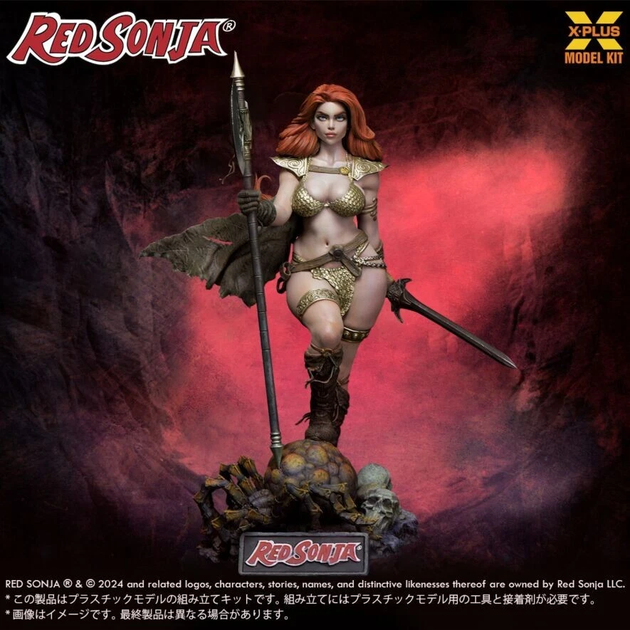 NUOVO X-Plus Red Sonja scala 1/8 kit modellino in plastica 27 cm Conan The Ba... - Immagine 3 di 4