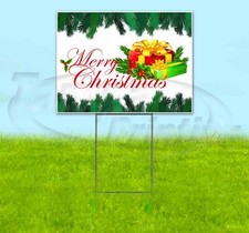 MERRY CHRISTMAS 18x24 Yard Sign Corrugated Plastic Bandit Lawn Business HOLIDAYS