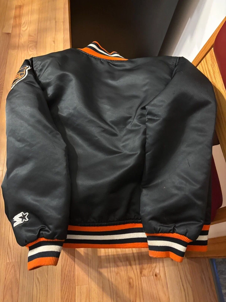Винтажная атласная официальная молодежная куртка НХЛ STARTER PHILADELPHIA FLYERS средний размер - Изображение 4 из 4