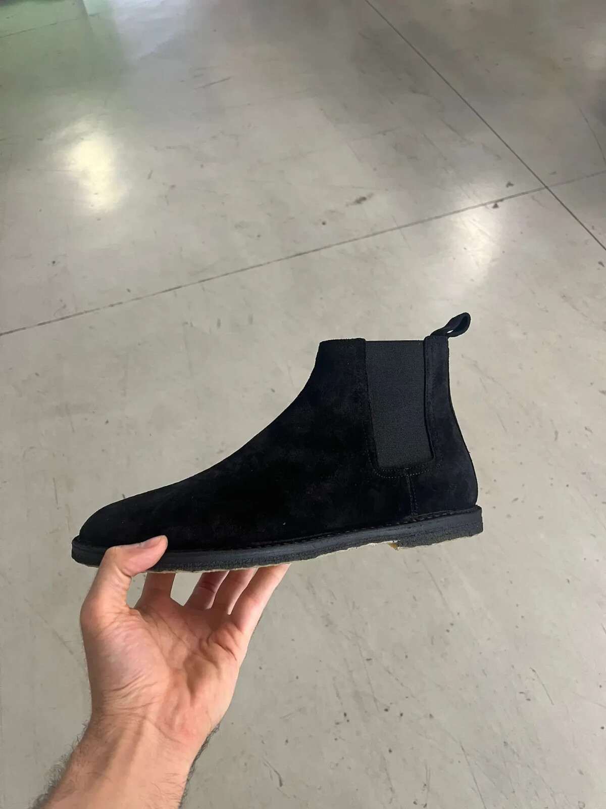 Stivali bassi Saint Laurent Paris Nevada scamosciati neri nuovi con etichette 42 5