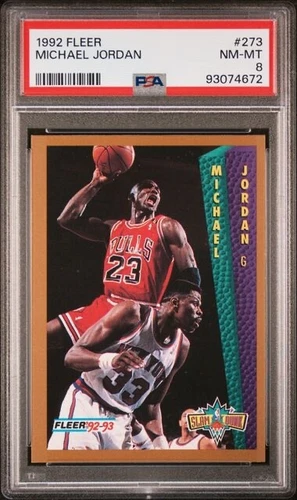 1992 MICHAEL JORDAN Fleer Basketball Card - #273 PSA 8 NM-MINT