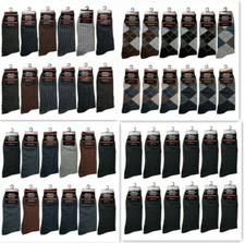 12 Pairs Mens Cotton Work Crew Fashion Casual Dress Socks Size 10-13