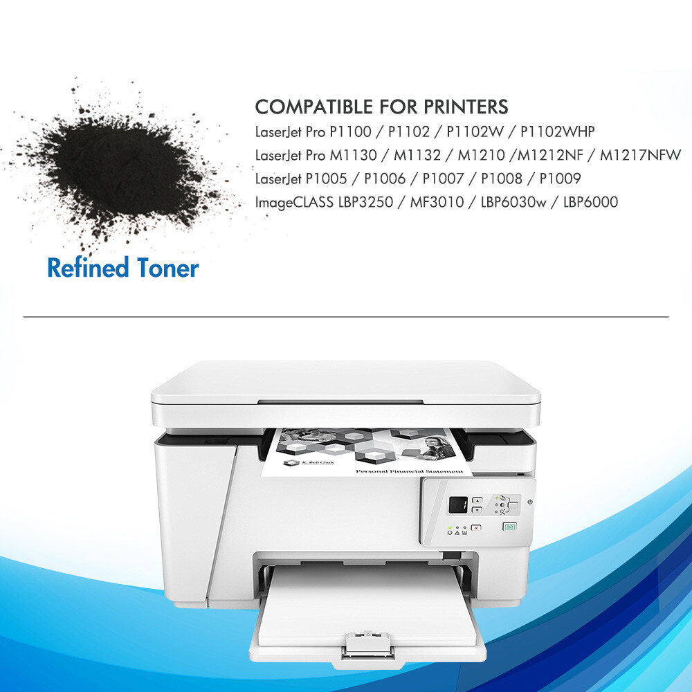 2 Toner Hi-smartink Compatibili 85A CE285A Per HP LaserJet P1102W M1132 M1212nf E Canon – Nero