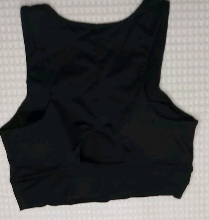 Nine Bull Womens Black Size XL Racerback Sports Exercise Bra 