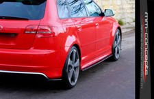 CUP Seitenschweller Ansätze SCHWARZ für Audi RS3 8PA A3 S3 Side Skirts Leisten