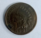 1901 Indian Head Cent Penny Coin in Very Fine Condition  #514